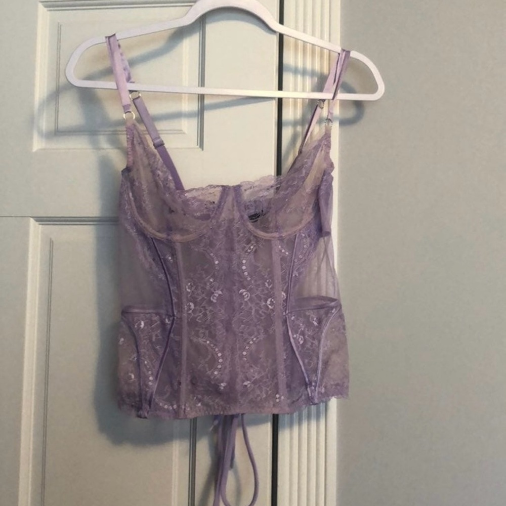 Lavender Lace Corset Top